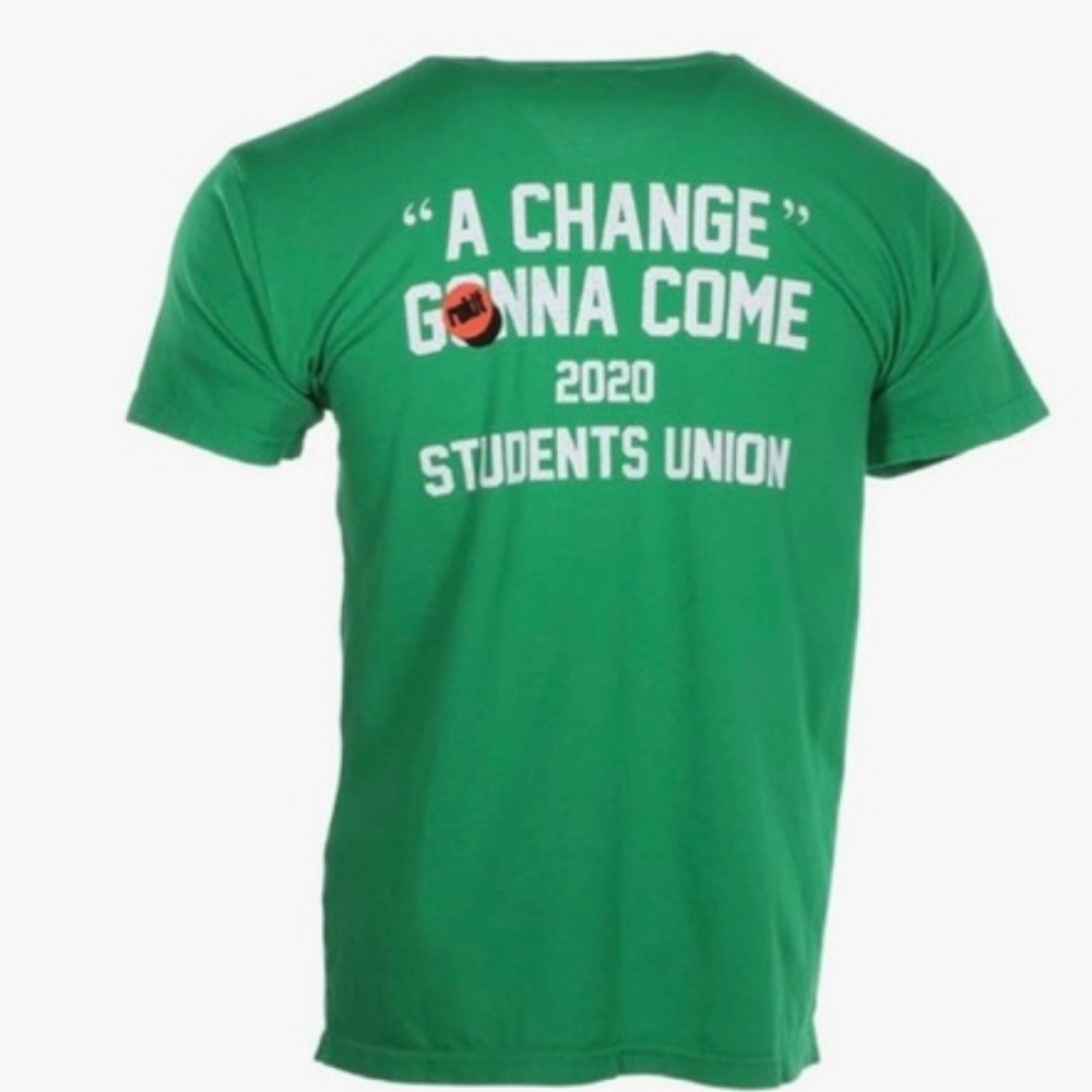 New With Tags Rokit Mens Graphic Student Union Tee Green T -Shirt
